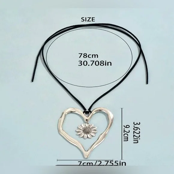 Silver Heart Pendant Necklace - Picture 4 of 6